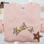 Unique Butterflies x Swoosh Embroidered Shirt Animal Hoodie & Custom Nike T-shirt