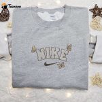 Butterfly x Nike Animal Embroidered Shirt: Custom B Gift for Men Women Birthday Gift Ideas for Nike Fans