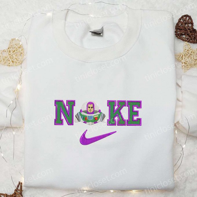 Buzz Lightyear X Nike Cartoon Embroidered Shirt – Toy Story &Amp; Nike Inspired D Gift For Men Women