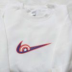 Captain America x Swoosh Movie Embroidered Sweatshirt – Marvel Universe Hoodie B Gift for Men Women Birthday Gift for Family