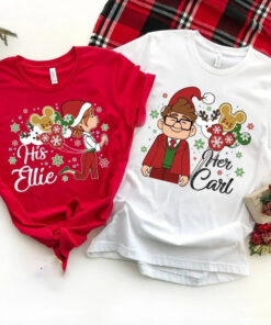 Spread Christmas Cheer with Carl and Ellie Shirt – Festive Holiday Apparel for Disney Pixar Fans