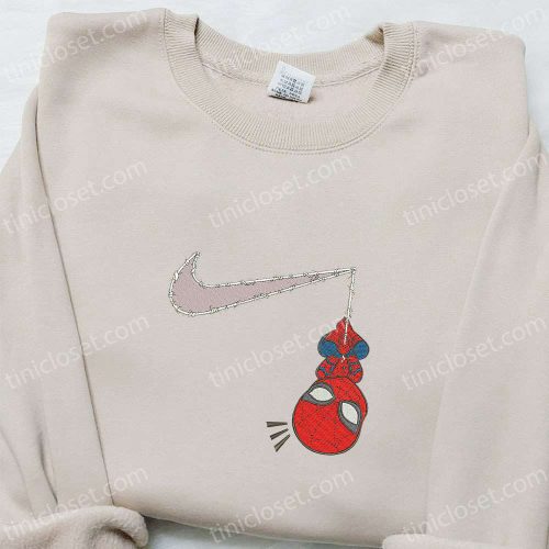 Chibi Spider-Man x Swoosh Movie Hoodie: Marvel Cinematic Universe Embroidered Perfect Family Gift!