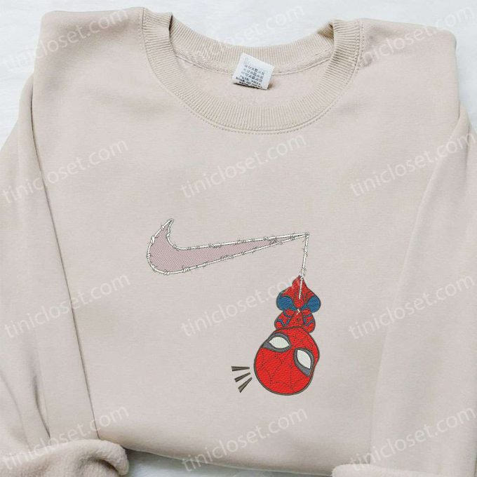 Chibi Spider-Man X Swoosh Movie Hoodie: Marvel Cinematic Universe Embroidered Perfect Family Gift!