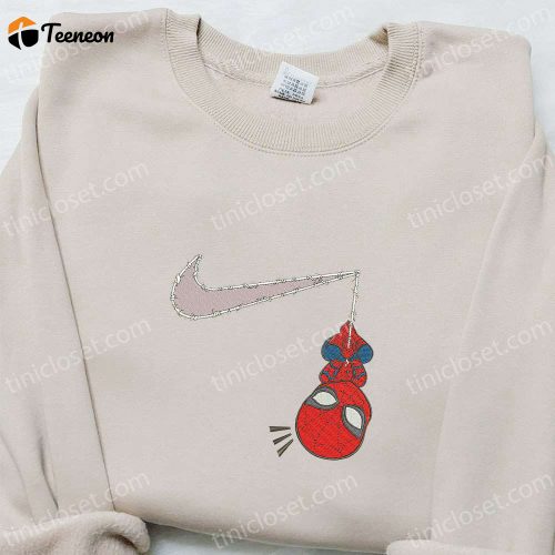 Chibi Spider-Man x Swoosh Movie Hoodie: Marvel Cinematic Universe Embroidered Perfect Family Gift!