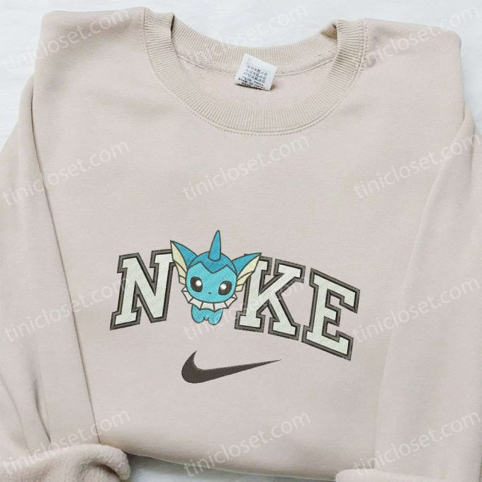 Chibi Vaporeon X Nike Anime Embroidered Hoodie – B Gift For Men Women Pokemon Birthday Gift Ideas