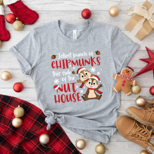 Christmas Disney Family Vacation T-shirt: Chip & Dale Chipmunks Shirt with Snowmen Snowflake Designs – Double Trouble Gifts