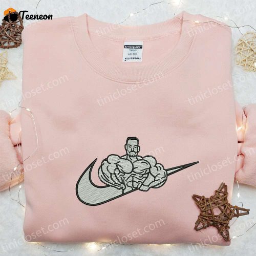 Chris Bumstead x Swoosh Embroidered Hoodie: Nike Inspired B Gift for Men Women Gift for Family