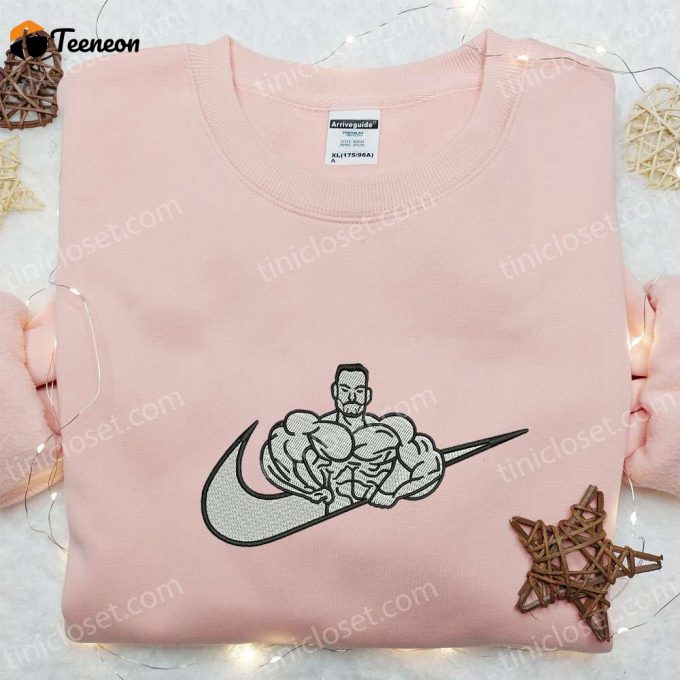 Chris Bumstead X Swoosh Embroidered Hoodie: Nike Inspired B Gift For Men Women Gift For Family