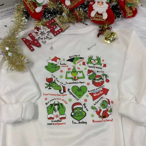 Spread Holiday Cheer with Festive Grinch Shirt Sweatshirt – Perfect Christmas Gift for Grinch Lovers!