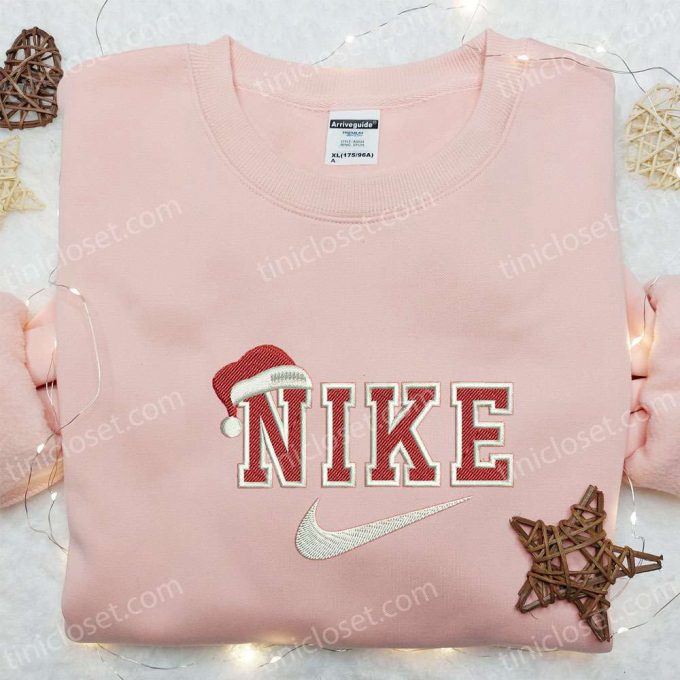 Christmas Hat X Nike Embroidered Sweatshirt – F Gift For Men Women Christmas Embroidered Shirt &Amp; Custom T-Shirt