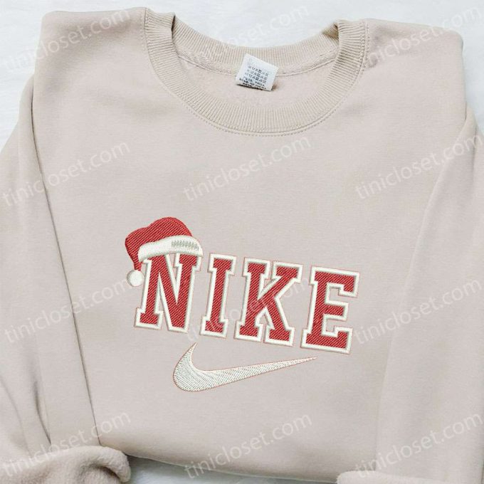 Christmas Hat X Nike Embroidered Sweatshirt &Amp; Shirt – Custom Holiday T-Shirt F Gift For Men Women Nike Apparel