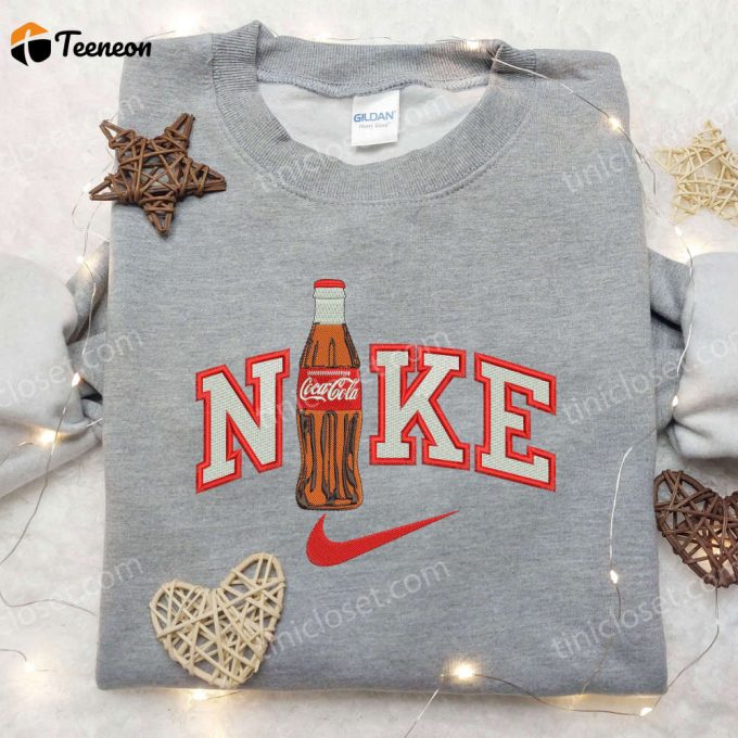 Coca Cola X Nike Embroidered Shirt: Brand Collaboration With Custom Nike D Gift For Men Women