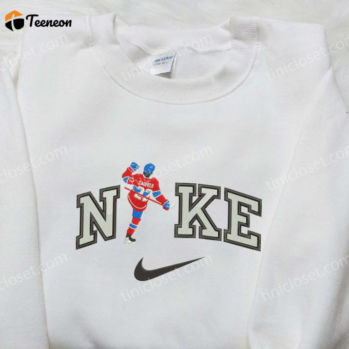 Cole Caufield X Nike Embroidered Shirt: Nfl Sport &Amp;Amp; Custom D Gift For Men Women