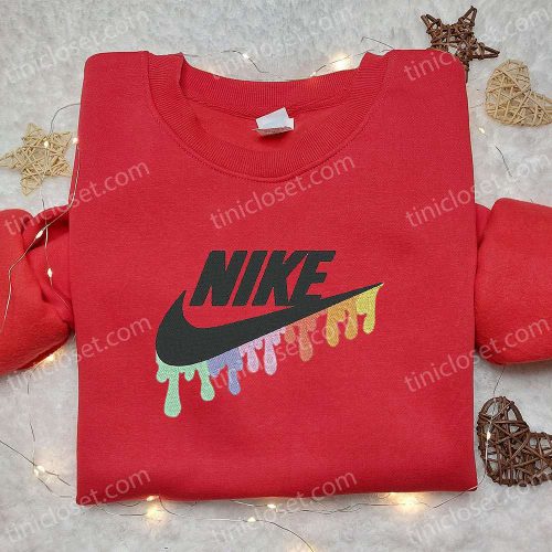 Color Dripping x Nike Embroidered Sweatshirt & T-Shirt: B Gift for Men Women Family Gift Ideas