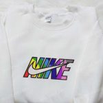 Colorful x Nike Embroidered Hoodie & Shirt: B Gift for Men Women Family Gift Ideas Nike Inspired Apparel