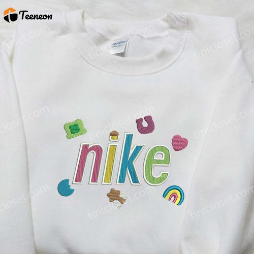 Custom Nike Embroidered Shirt Colors Rainbow x Brand Unique & Vibrant D Gift for Men Women