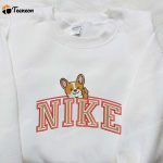 Corgi Dog x Nike Embroidered Shirt – Animal & Custom Nike Apparel for Pet Lovers