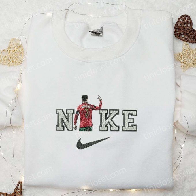 Cristiano Ronaldo X Nike Embroidered Sweatshirt: Celebrity Shirt Perfect Family Gift Ideas