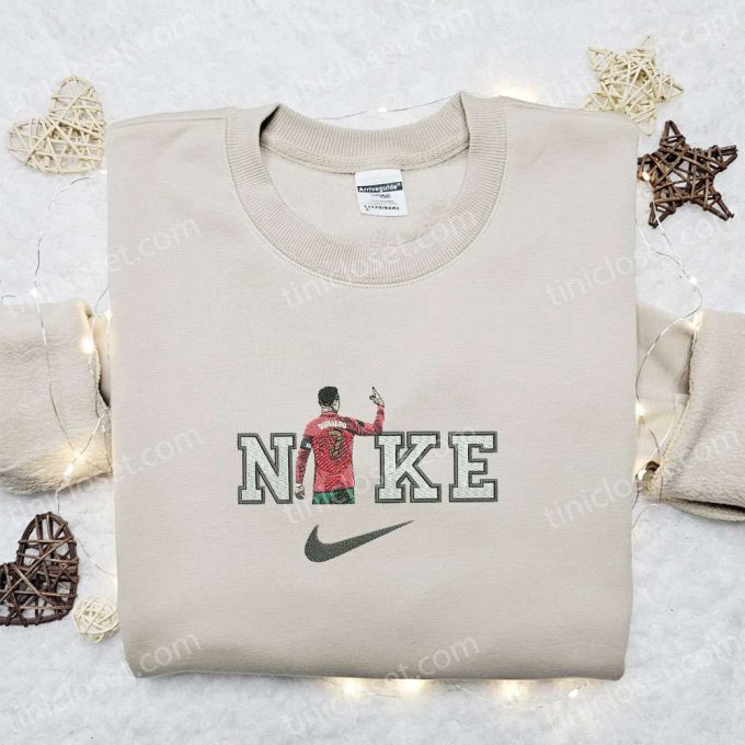 Cristiano Ronaldo X Nike Embroidered Sweatshirt: Celebrity Shirt Perfect Family Gift Ideas