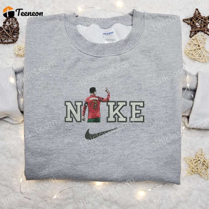 Cristiano Ronaldo X Nike Embroidered Sweatshirt: Celebrity Shirt Perfect Family Gift Ideas