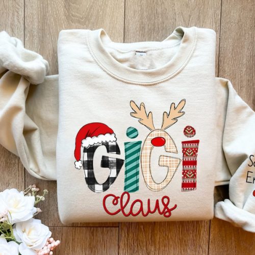 Get Festive with a Custom Gigi Claus Printed Shirt – Personalize Your Holiday Style!