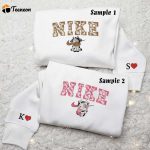 Cute Cow Hello Kitty Embroidered Couples Shirts – Adorable Matching Tops for Couples Perfect Gift Idea!