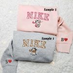 Cute Cow Hello Kitty Embroidered Couples Shirts – Adorable Matching Tops for Couples Perfect Gift Idea!