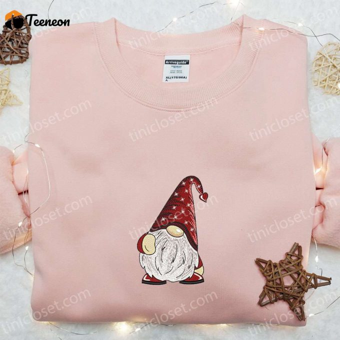 Cute Gnome Xmas Embroidered Hoodie &Amp;Amp; Shirt: B Gift For Men Women Kids Christmas Gift Ideas