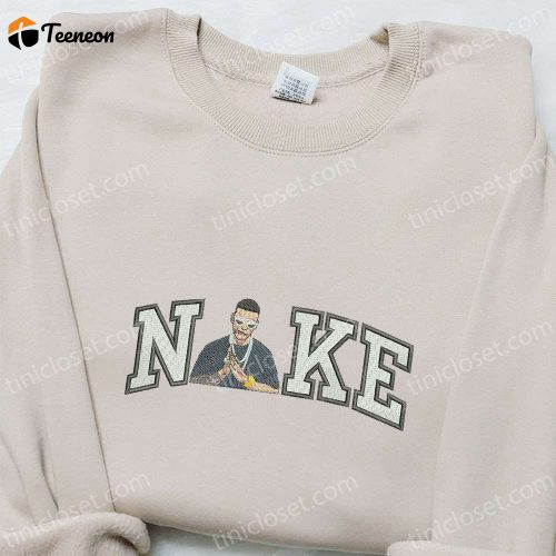 Daddy Yakee x Nike Embroidered Sweatshirt: Celebrity Shirt with Custom D Gift for Men Women – Stand out with this Unique Embroidered T-shirt