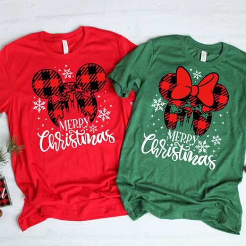 Sparkle with Disney s Christmas Minnie Mickey Shirt – Festive Apparel for the Holidays