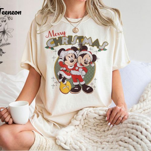 Spread Joy this Christmas with Disney Couple Shirts: Festive & Fun Holiday Apparel!