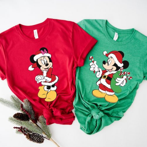 Magical Disney Couple Christmas Shirts – Matching Festive Apparel for the Holidays