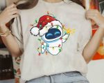 Magical Disney Wall-E and EVE Christmas Lights T-Shirt: Perfect Couples Costume for Pixar Fans!