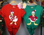 Magical Disney Couple Santa Donald & Daisy Christmas Costume Shirt – Perfect Matching Outfit for the Holidays!