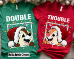 Get Festive with Disney Couples Chip n Dale Double Trouble Christmas Light T-Shirt