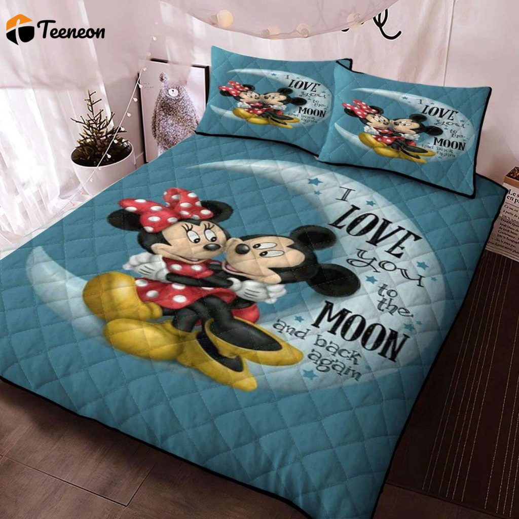 Disney Mickey &Amp; Minnie I Love You Duvet Set – To The Moon &Amp; Back Bedding