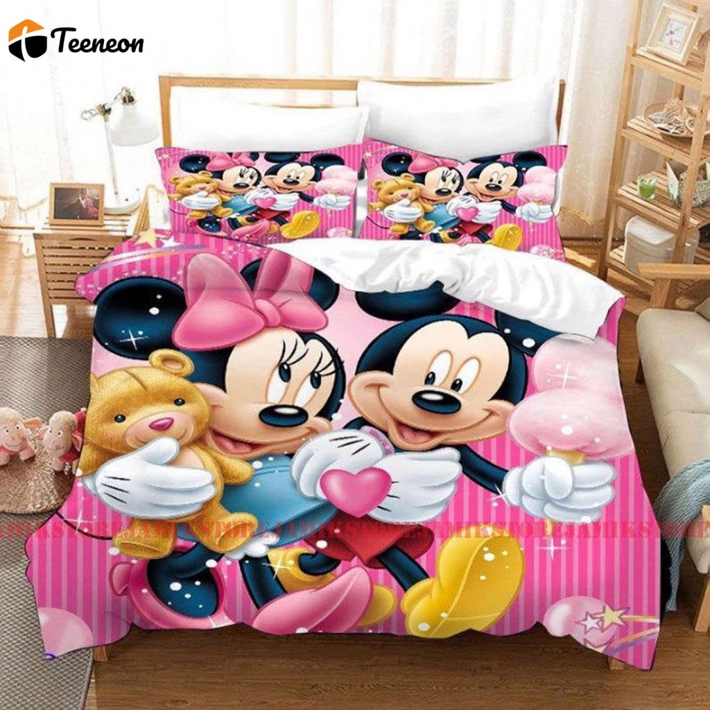 Magical Disney Mickey &Amp; Minnie Duvet Quilt Set – 132 Dreamy Bedding!