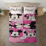 Disney Mickey & Minnie Pink Lover Set: Mickey Mouse Fan Gift Duvet Quilt Bedding 1153