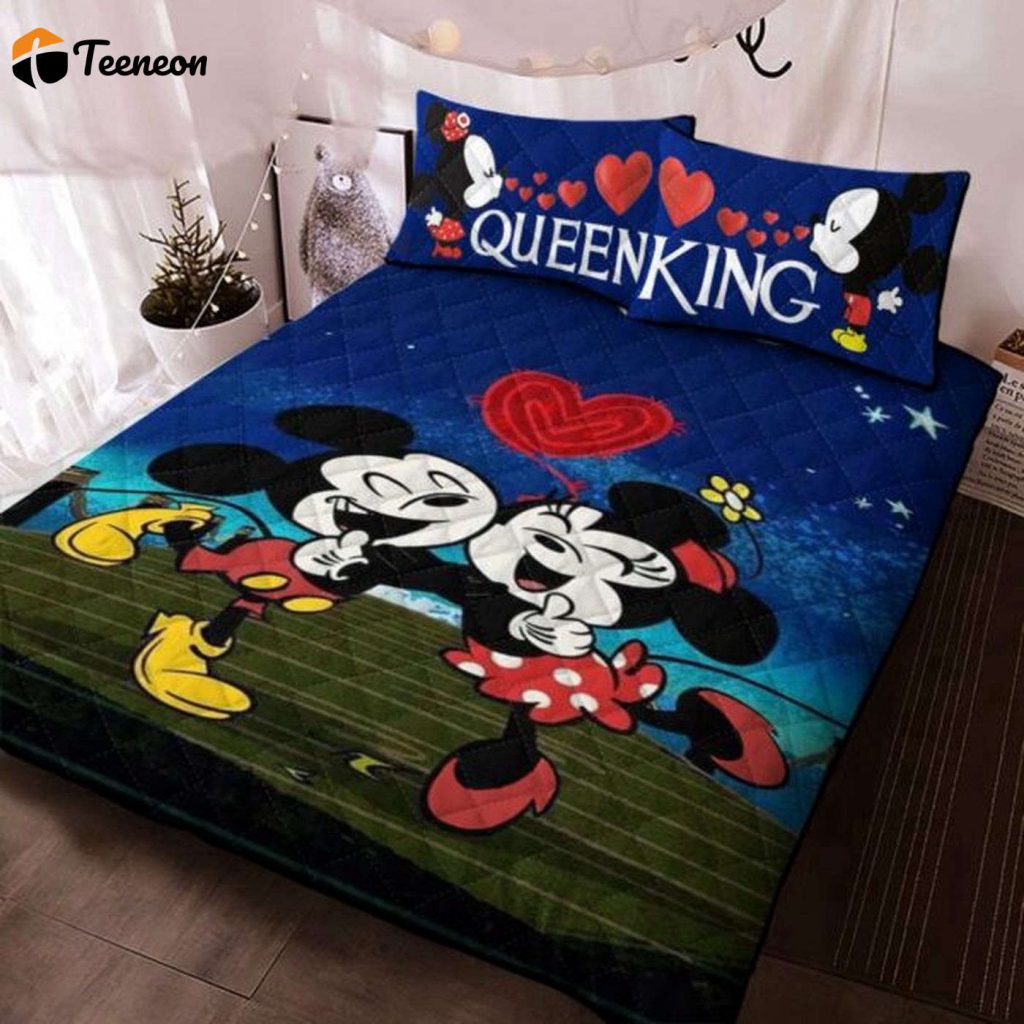 Disney Mickey King &Amp; Queen: Fan Gift Duvet Quilt Bedding Set 582