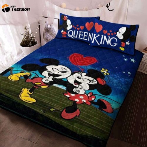 Disney Mickey King & Queen: Fan Gift Duvet Quilt Bedding Set 582