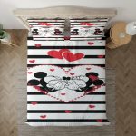 Disney Mickey Kiss Minnie Mouse Duvet Quilt Bedding Set 516 – Perfect Mickey Mouse Fan Gift