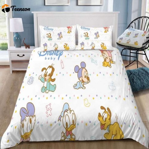 Custom Disney Mickey Mouse Duvet Cover Set – 3D Bedding for Kids