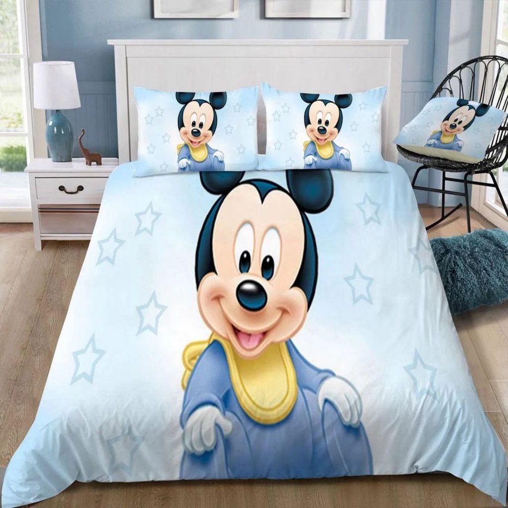 Customized Disney Mickey Mouse 3D Duvet Bedding Set – Fun &Amp; Comfy!