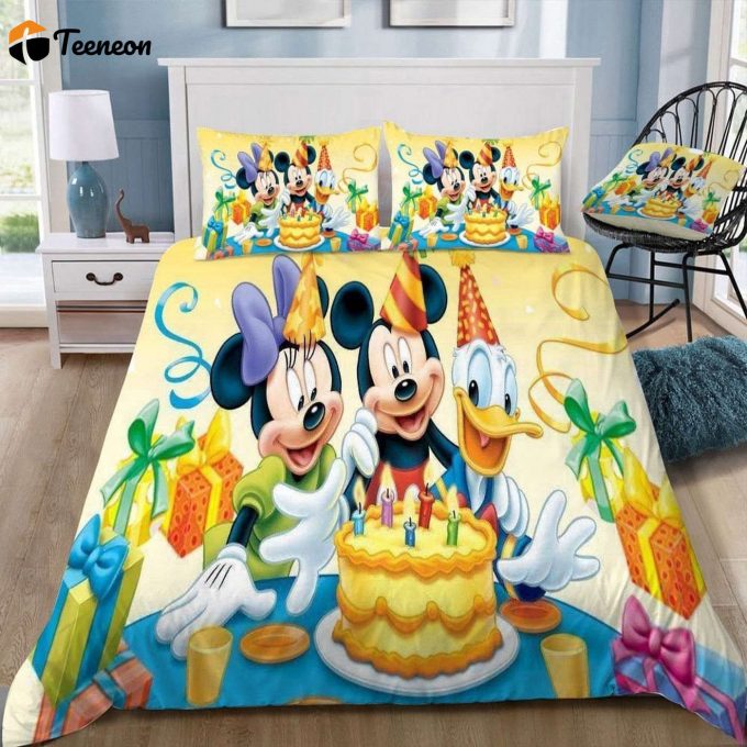 Customized Disney Mickey Mouse 3D Duvet Bedding Set – Personalize Your Bedroom