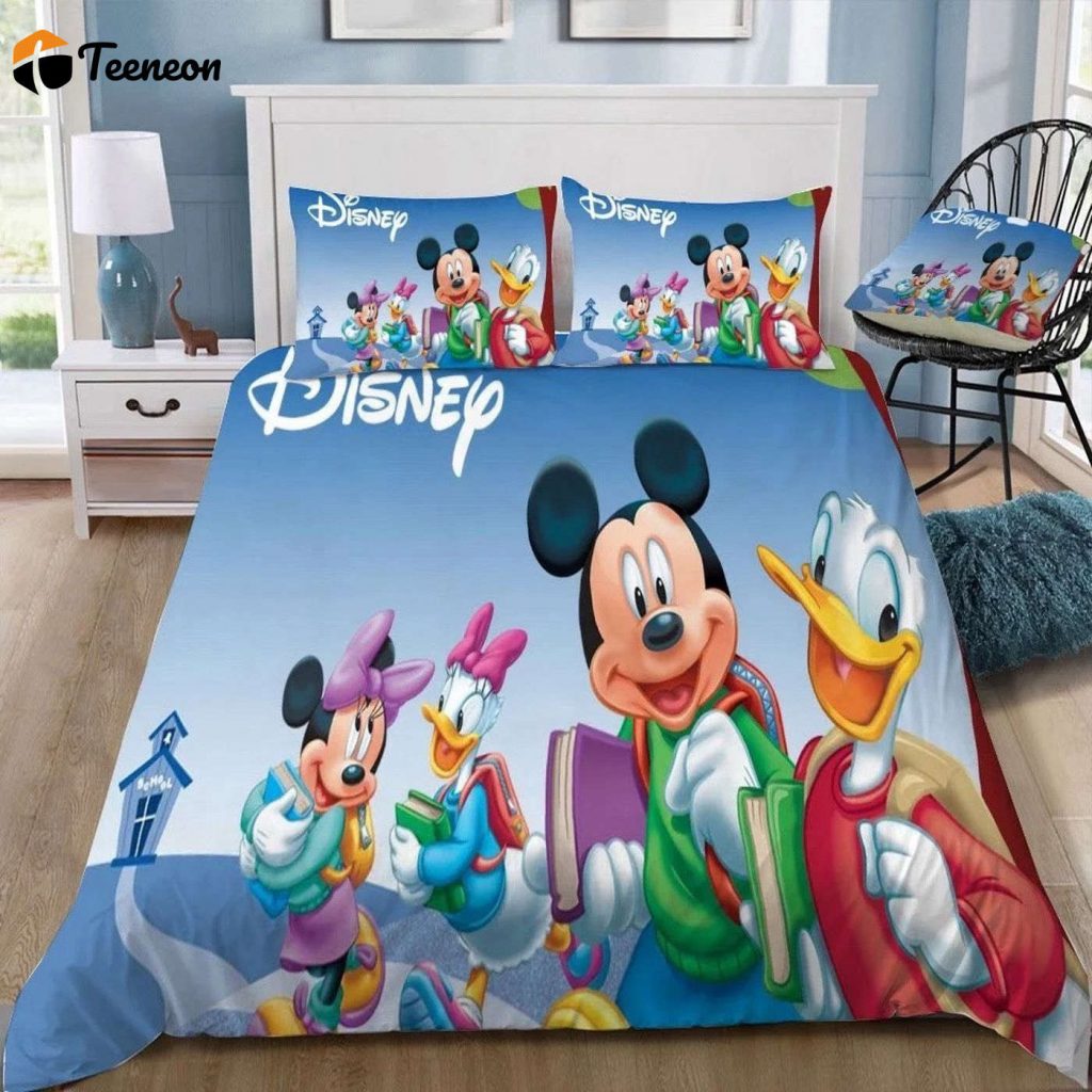 Custom Disney Mickey Mouse 3D Duvet Cover Set – Personalized Bedding For Fans