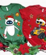 Magical Disney Wall-E and Eve Christmas Costume Shirt – Unleash Festive Fun!