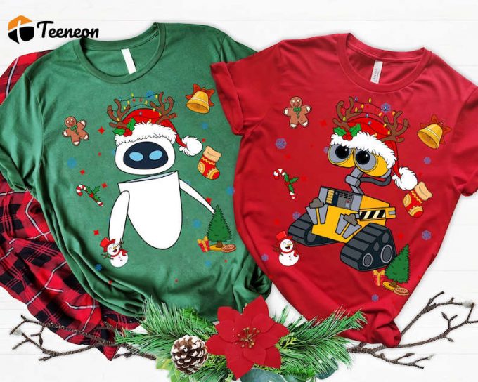 Magical Disney Wall-E And Eve Christmas Costume Shirt – Festive Holiday Attire For Disney Fans!