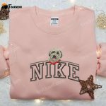 Stylish Dog On Top x Nike Embroidered Shirt – Custom Animal D Gift for Men Women