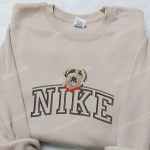 Stylish Dog On Top x Nike Embroidered Shirt – Custom Animal D Gift for Men Women