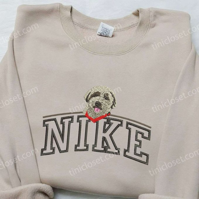 Stylish Dog On Top X Nike Embroidered Shirt – Custom Animal D Gift For Men Women